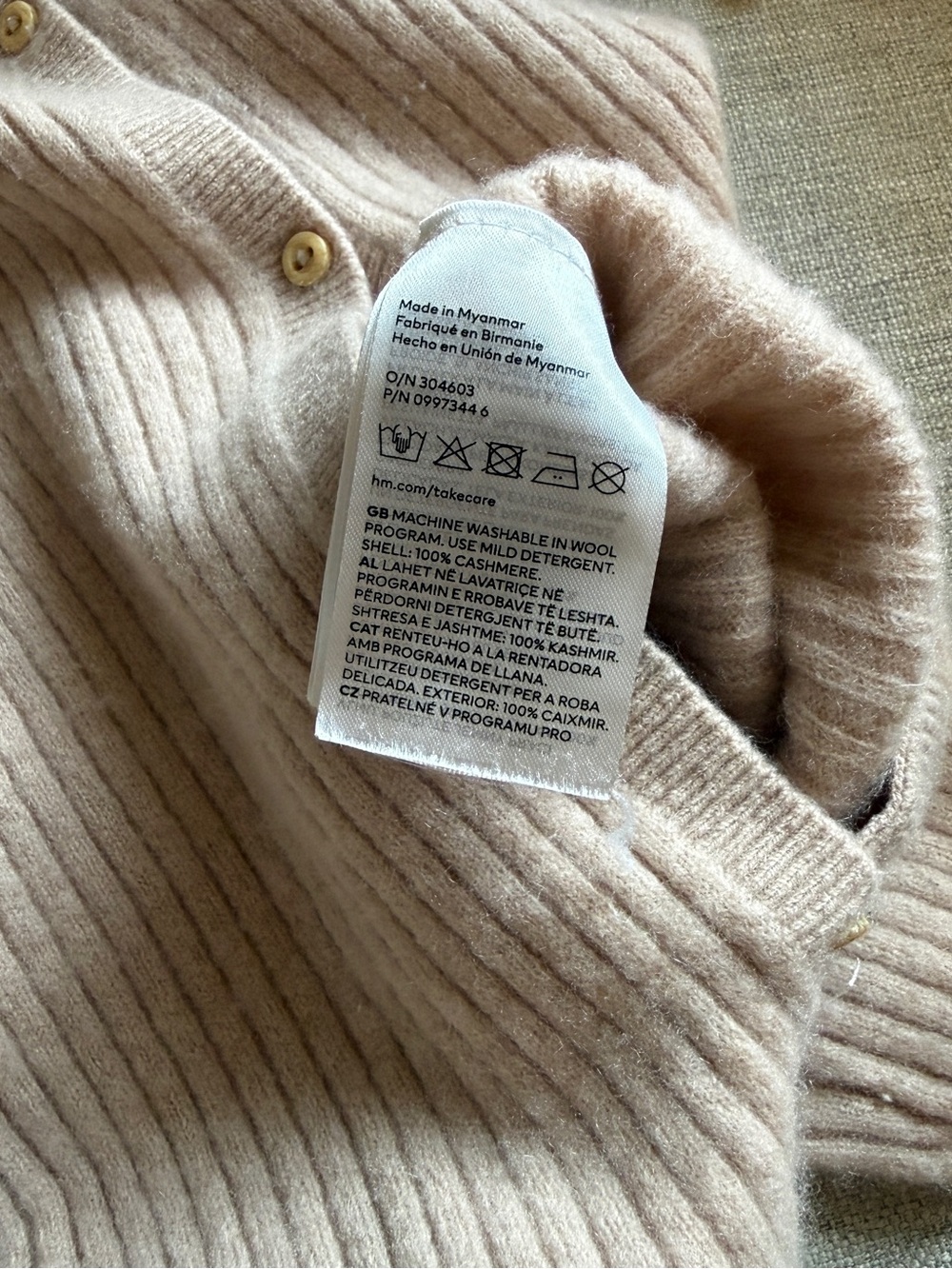 Cashmere Ribbed Button-Front One-Piece - 2T - Picture 5 of 5
